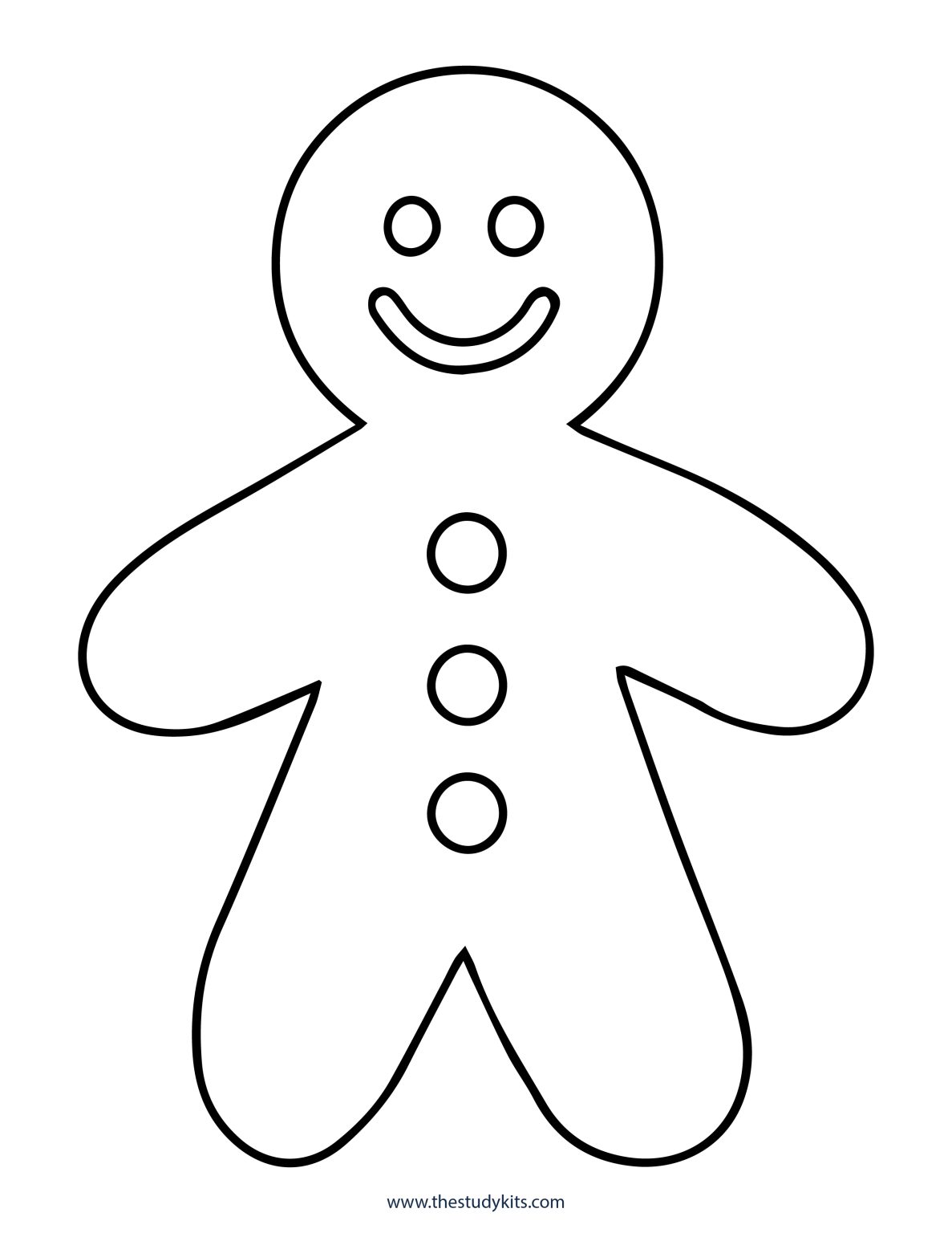 Free Printable Gingerbread Man Template The Study Kits