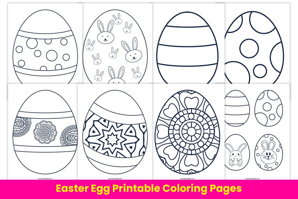 easter egg printable coloring pages