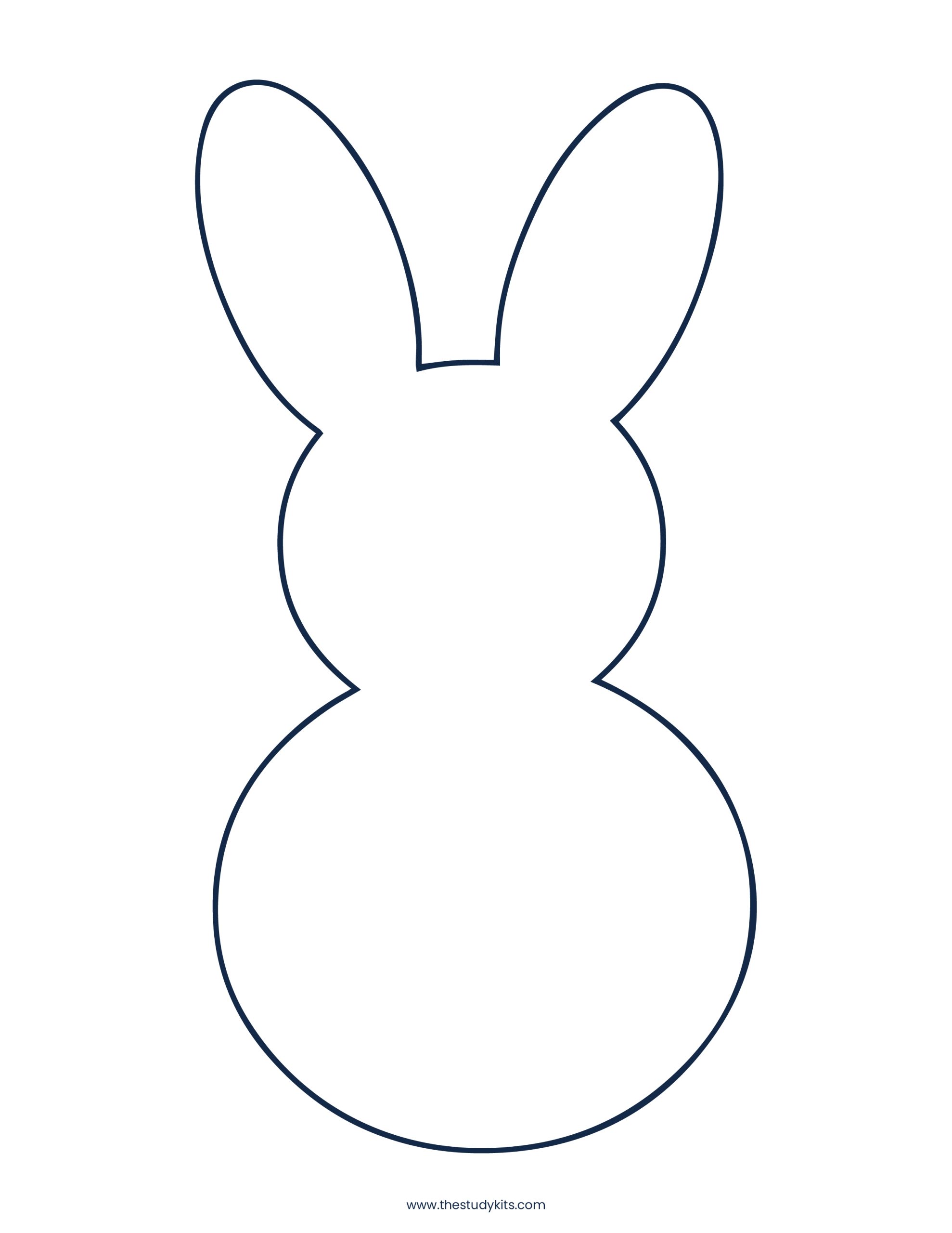 Free Printable Easter Bunny Template (Download PDF) The Study Kits