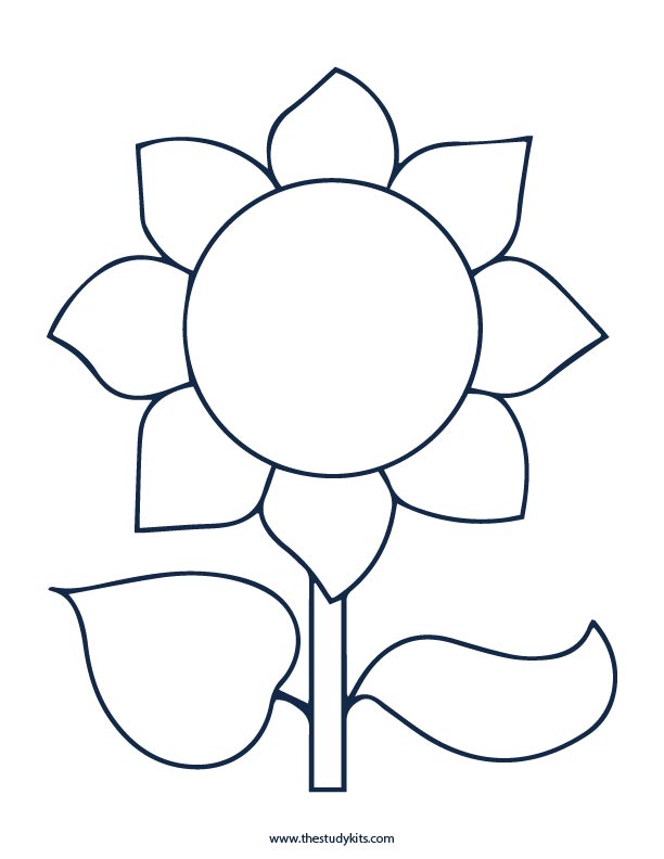 printable cut out sunflower template
