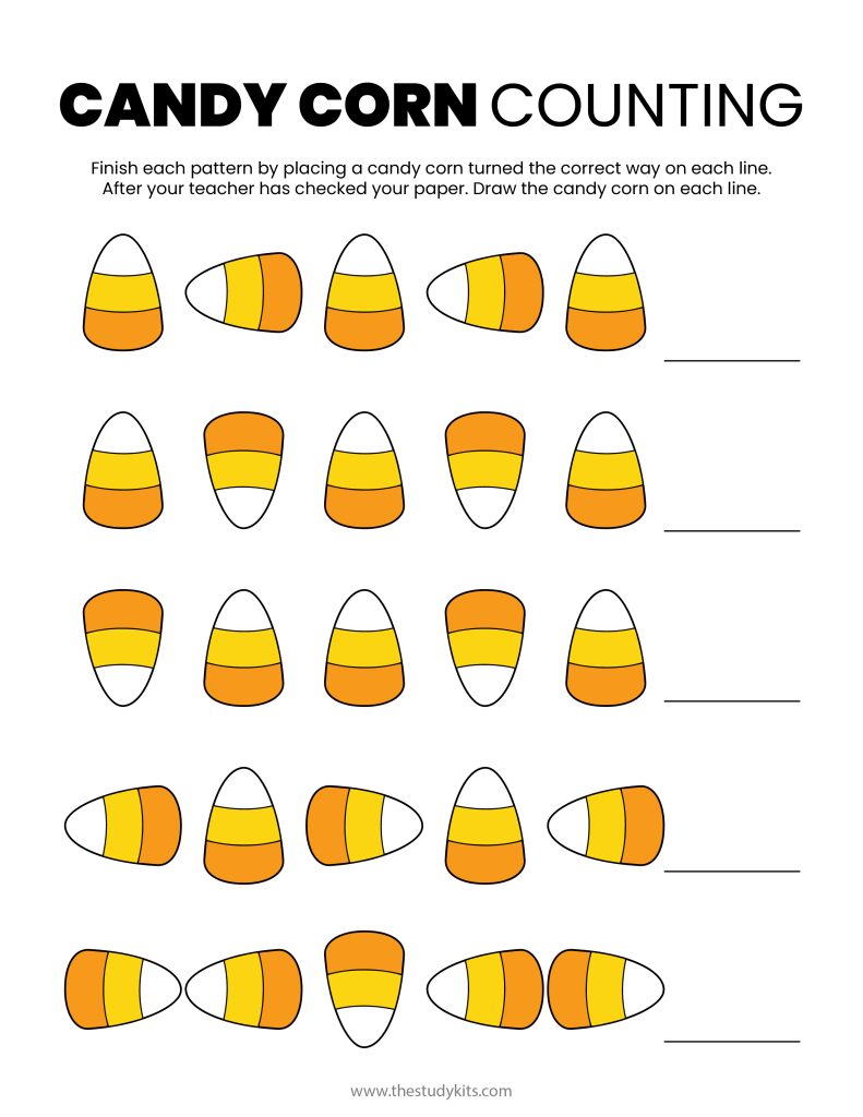 printable candy corn coloring page