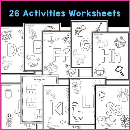 Alphabet Letter and Coloring Worksheets for Kindergarten | Activities