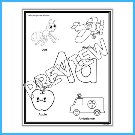 Alphabet Letter and Coloring Worksheets for Kindergarten | Activities