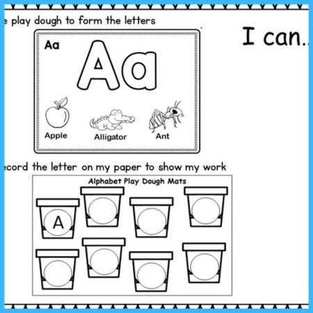 Alphabet Playdough Mats Workhsheet for Kids