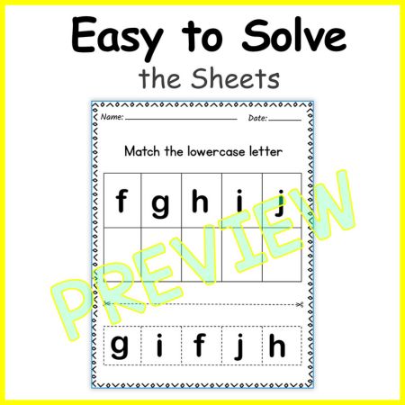 Basic Matching Skills Games Activity Worksheets