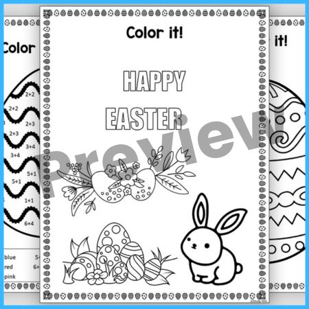 Easter Coloring Pages for Kindergarten Kids
