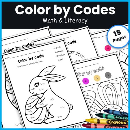 Easter Fun with Color by Codes Math & Literacy