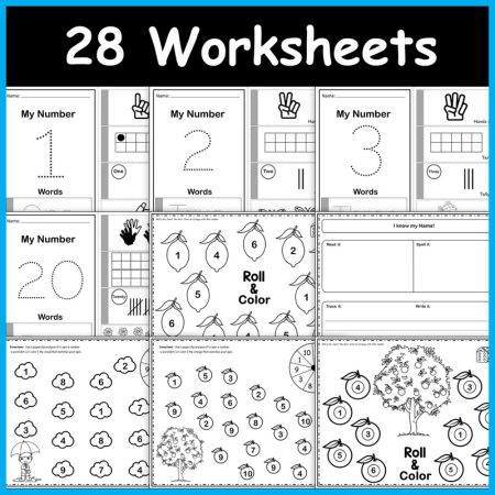 Flip Books - Number Recognition Activities for 1-20 Worksheets for Kids