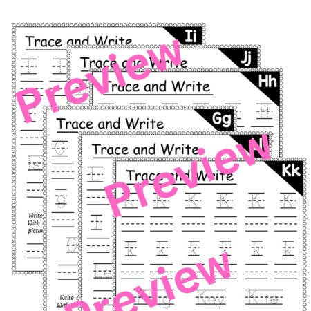 Handwriting Practice Worksheets for Kindergarten