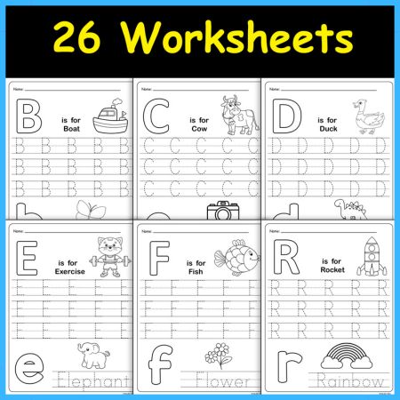 Letter Tracing Activities Worksheets for Kindergarten