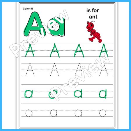 Letter Tracing Worksheets for Kindergarten Kids