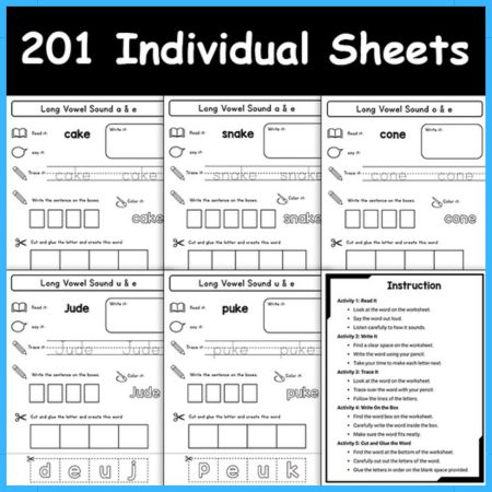 Long Vowel Decoding Mastery Worksheet