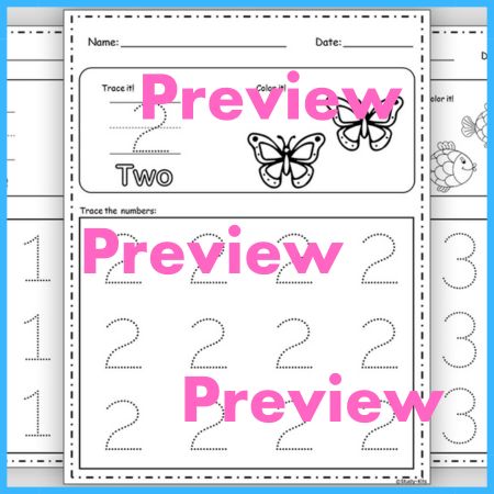 Number Tracing and Activities Worksheet for Kids Numbers 1-10