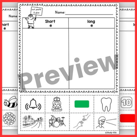 Short and Long E Picture match pages