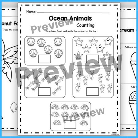 Summer Fun Activities Worksheets for Preschool and Kids