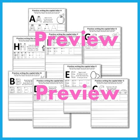 Uppercase Letter Formation A-Z Capital Letters Tracing