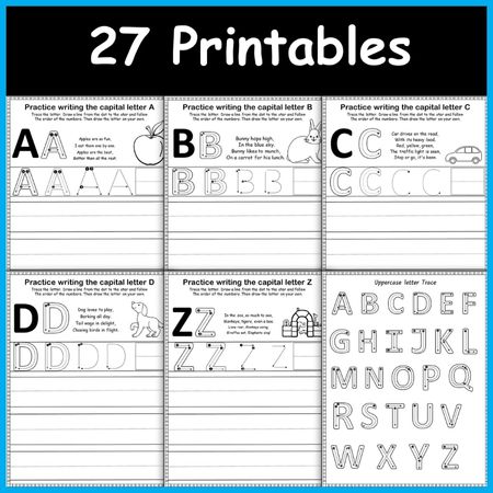 Uppercase Letter Formation A-Z _Capital Letter Tracing