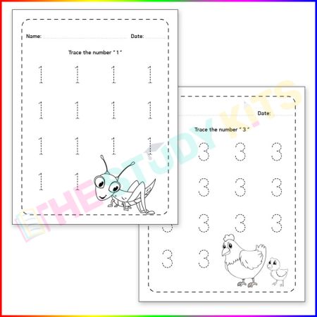 1-10 Number Tracing Worksheets