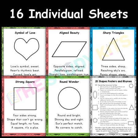 2D Shapes Posters and Rhymes worksheet