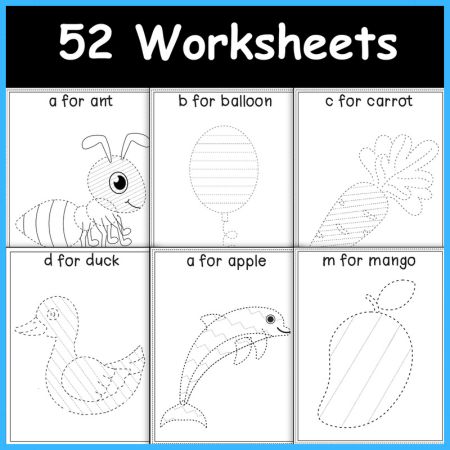 Alphabet Shape Tracing Worksheet for kid