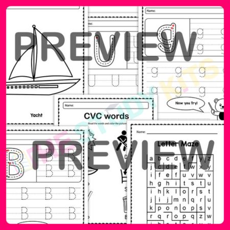 Alphabet Worksheets for CVC, Sight Words, and Beginning Sounds