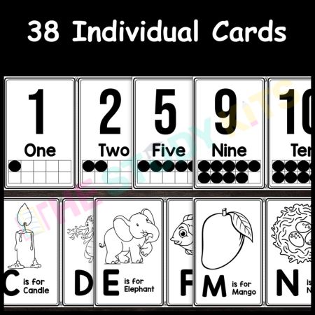 Alphabet and Number Flash Cards Worksheets