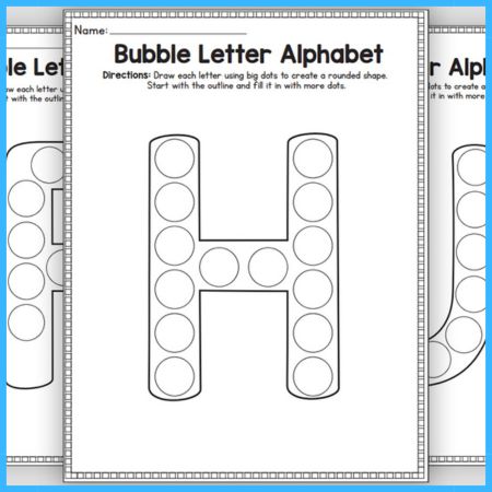 Bubble Letters Dot Marker Activity