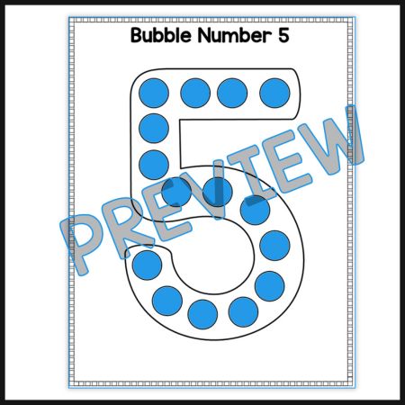 Bubble Numbers Dot Marker Activity Numbers 1 to 10