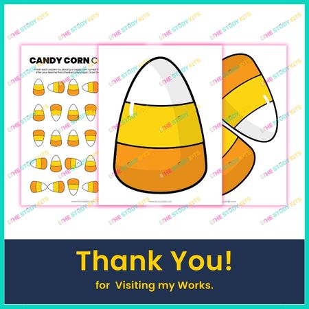 Candy Corn Coloring Page Worksheets for Kid