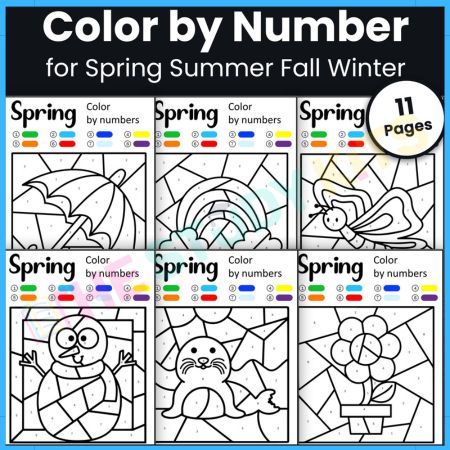 Color By Number Activity With all season