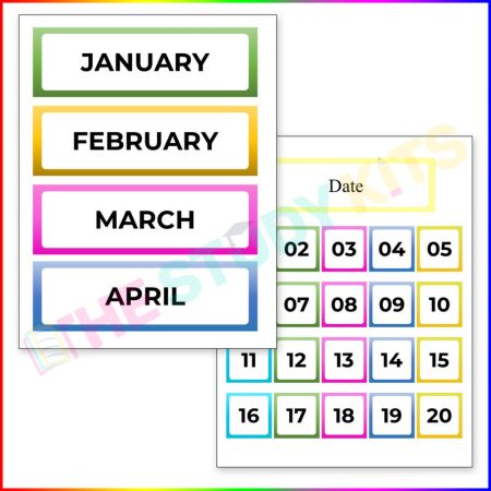Days of the Week and Months of the Year Poster