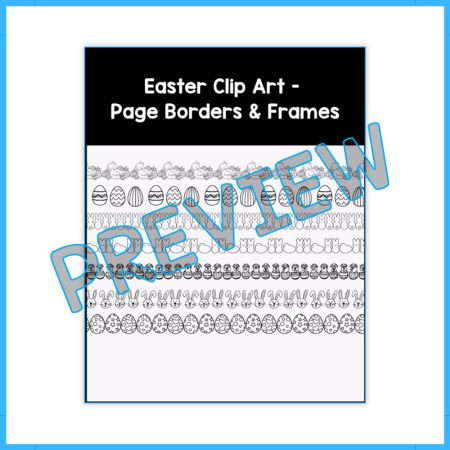 Easter clipart- Page Borders & Frames