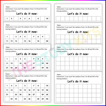 Fill in Missing Numbers up to 100