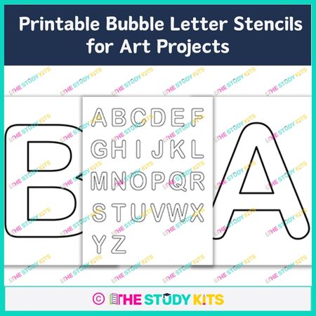 Printable Bubble Letter Stencils for Art Projects - The Study Kits