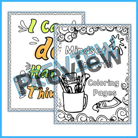 Growth Mindset Coloring Page Activity