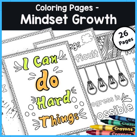 Growth Mindset with Creative Coloring Page