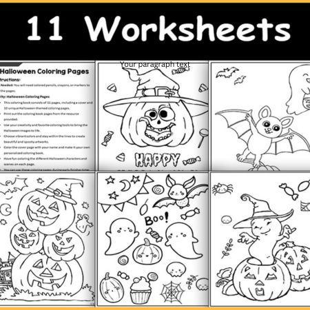 Halloween Coloring Worksheets for Kindergarten