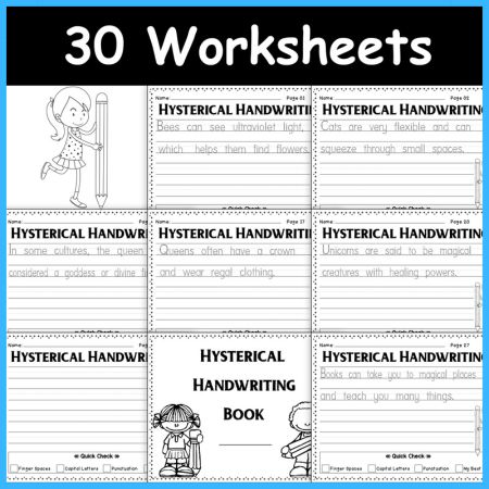 Hysterical Handwriting Worksheet