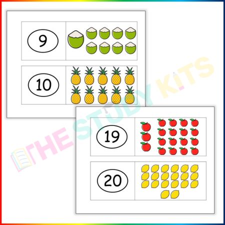 Large Pieces for Number Recognition, Sequencing, and Matching (0-20) worksheet