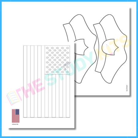 Patriotic Flag Craft and Writing Activity