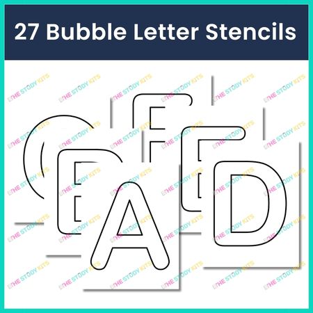 Printable Bubble Letter Stencils for Art Projects