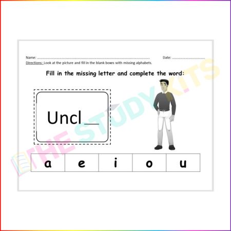 Reading and Filling in Missing Letters worksheet