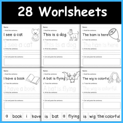 Sentence Building Workbook- Reading and Writing Practice