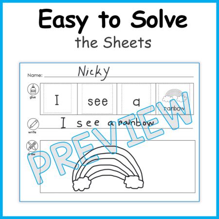 Sight Word Sentence Worksheet for kid