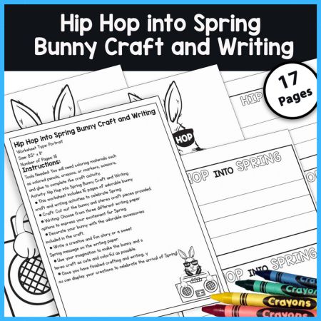Spring Bunny Craft and Writing Activity