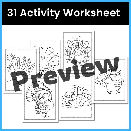 Thanksgiving Coloring Activity Page