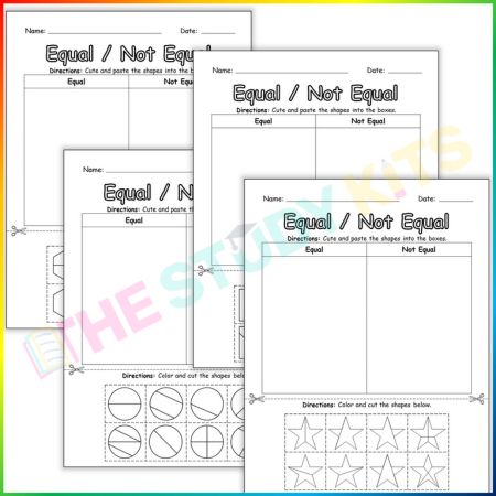 Understanding Fractions- Worksheets on Equal Parts