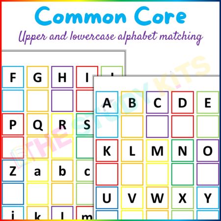 Uppercase and Lowercase Alphabet Letter Matching Worksheet for Kids