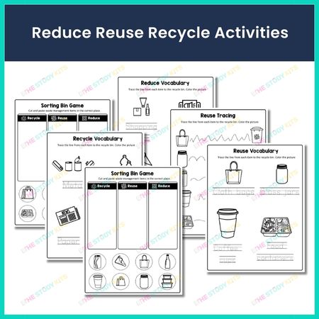 Reduce Reuse Recycle Activities For Preschoolers - The Study Kits