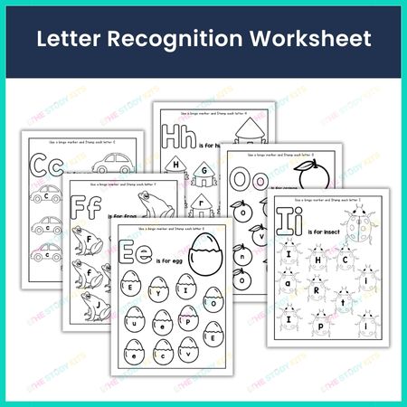 A to Z Letter Recognition Worksheets